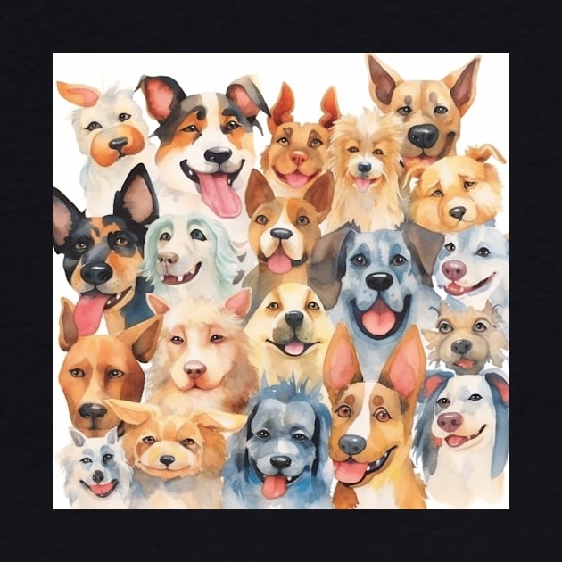 Water Color World of Dogs by Liana Campbell